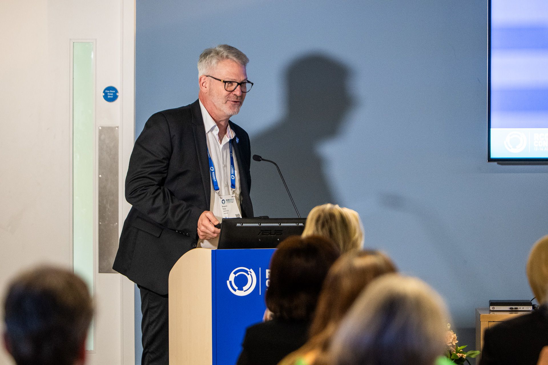 RANZOG President Dr Benjamin Bopp presenting at Congress