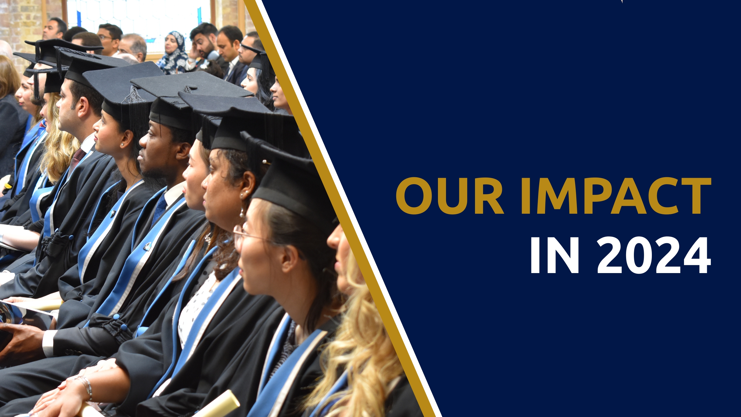 Image of RCOG members at an admission ceremony with text overlay which reads: Our impact in 2024