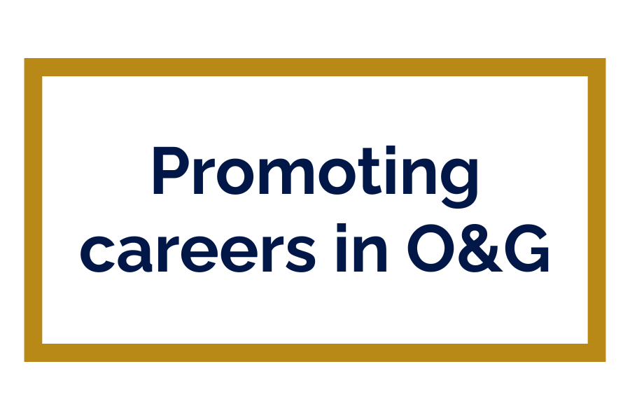 A graphic which says: Promoting careers in O&G