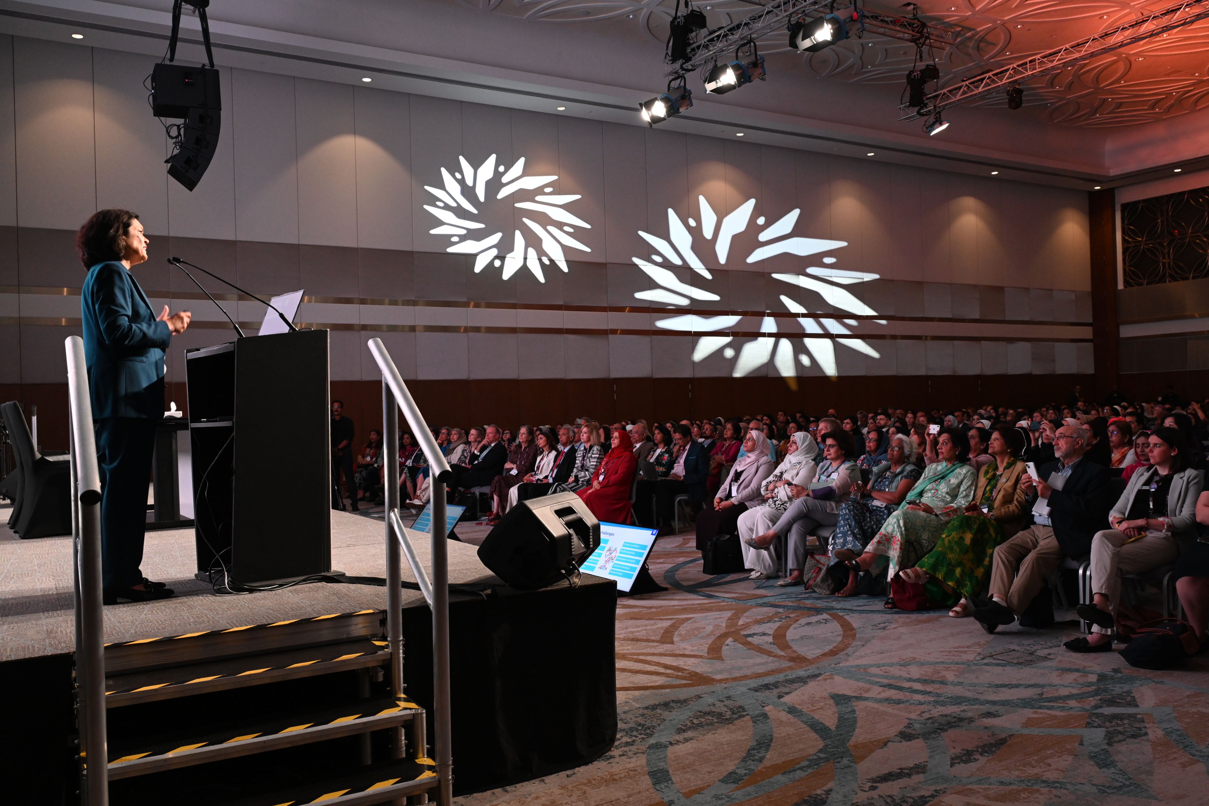 A photo of RCOG President Ranee Thakar at Congress in Oman, 2024