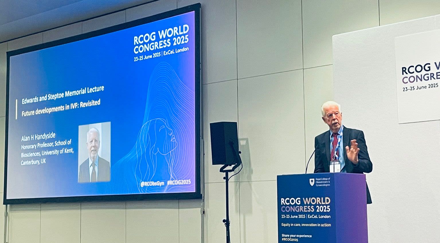 Alan Handyside giving the inaugural Edwards and Steptoe Memorial Lecture